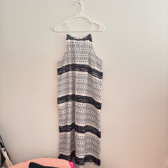 Corey Lynn Calter - White & Blue Dress W/ Diamond Pattern & Texture XL - Picture 1 of 8